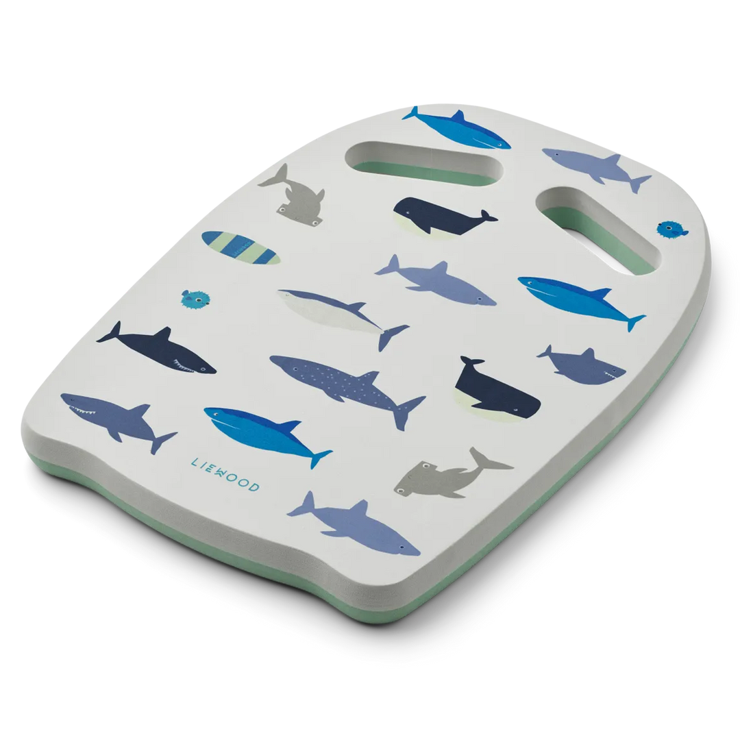 Liewood – Hayden Swim Board – Shark/Dove blue - Mabel & Fox