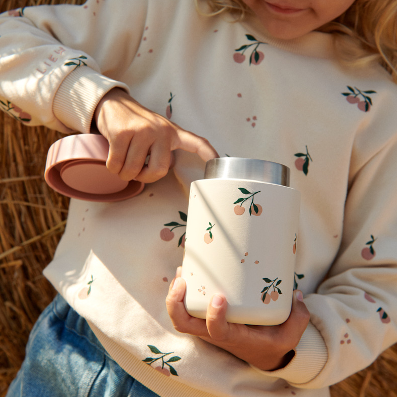 Liewood - Kiani Printed Food Jar - Peach / Sea Shell - Mabel & Fox