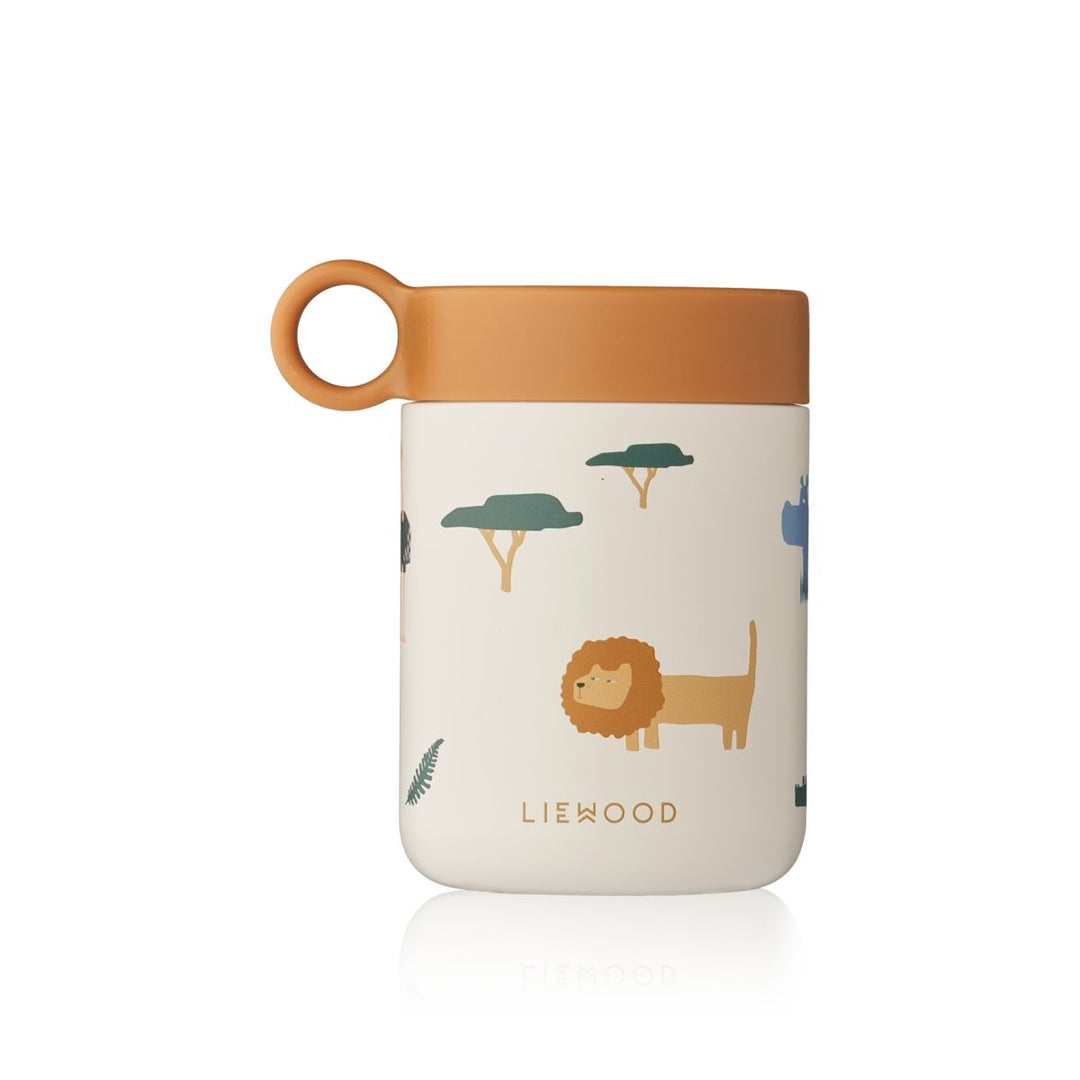 Liewood - Kiani Printed Food Jar - Safari Sandy Mix - Mabel & Fox