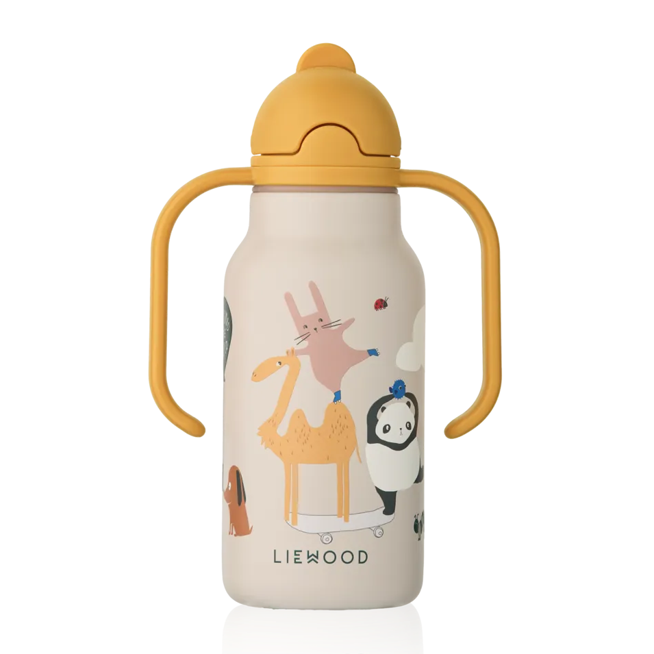 Liewood - Kimmie Bottle - Around The World / Sandy 250ml - Mabel & Fox
