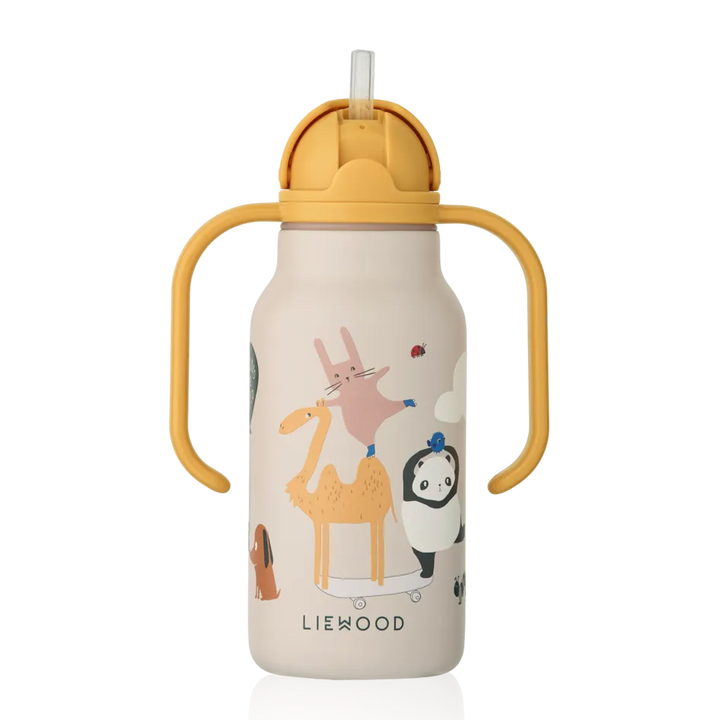 Liewood - Kimmie Bottle - Around The World / Sandy 250ml - Mabel & Fox
