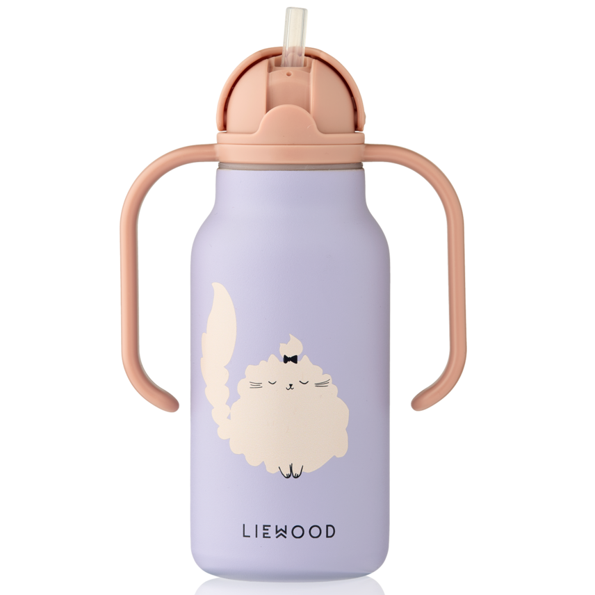 Liewood - Kimmie Bottle -Cat / Warm lilac - Mabel & Fox