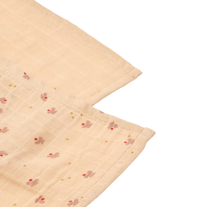 Liewood - Lewis Muslin Cloths - Mini Butterfly / Apple Blossom Mix (2 Pack) - Mabel & Fox