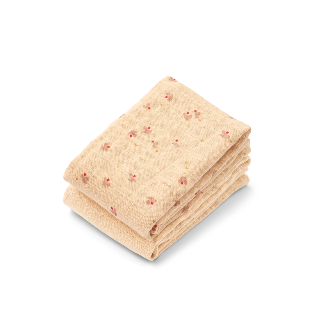 Liewood - Lewis Muslin Cloths - Mini Butterfly / Apple Blossom Mix (2 Pack) - Mabel & Fox