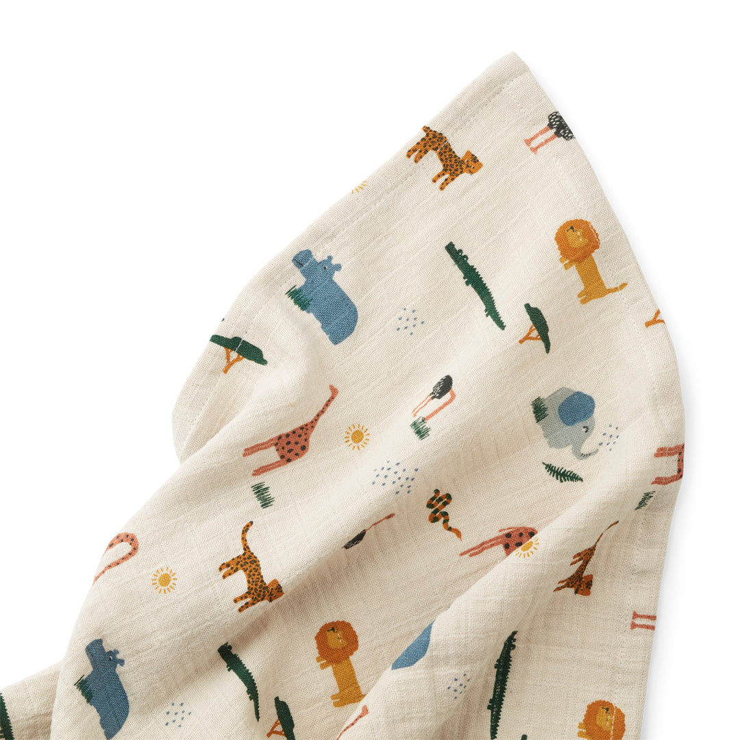 Liewood - Lewis Muslin Cloths - Safari Sandy Mix (2 Pack) - Mabel & Fox