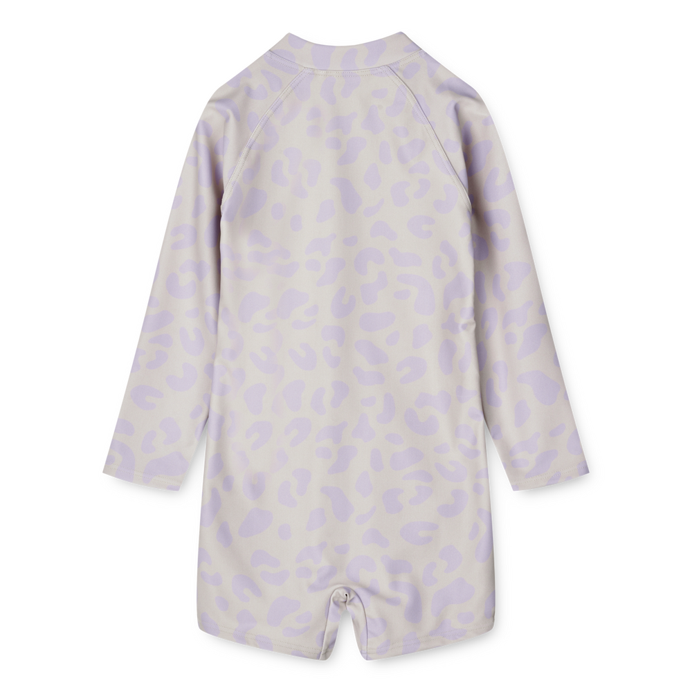 Liewood - Max Printed Longsleeve Swim Jumpsuit - Leo / Misty Lilac - Mabel & Fox