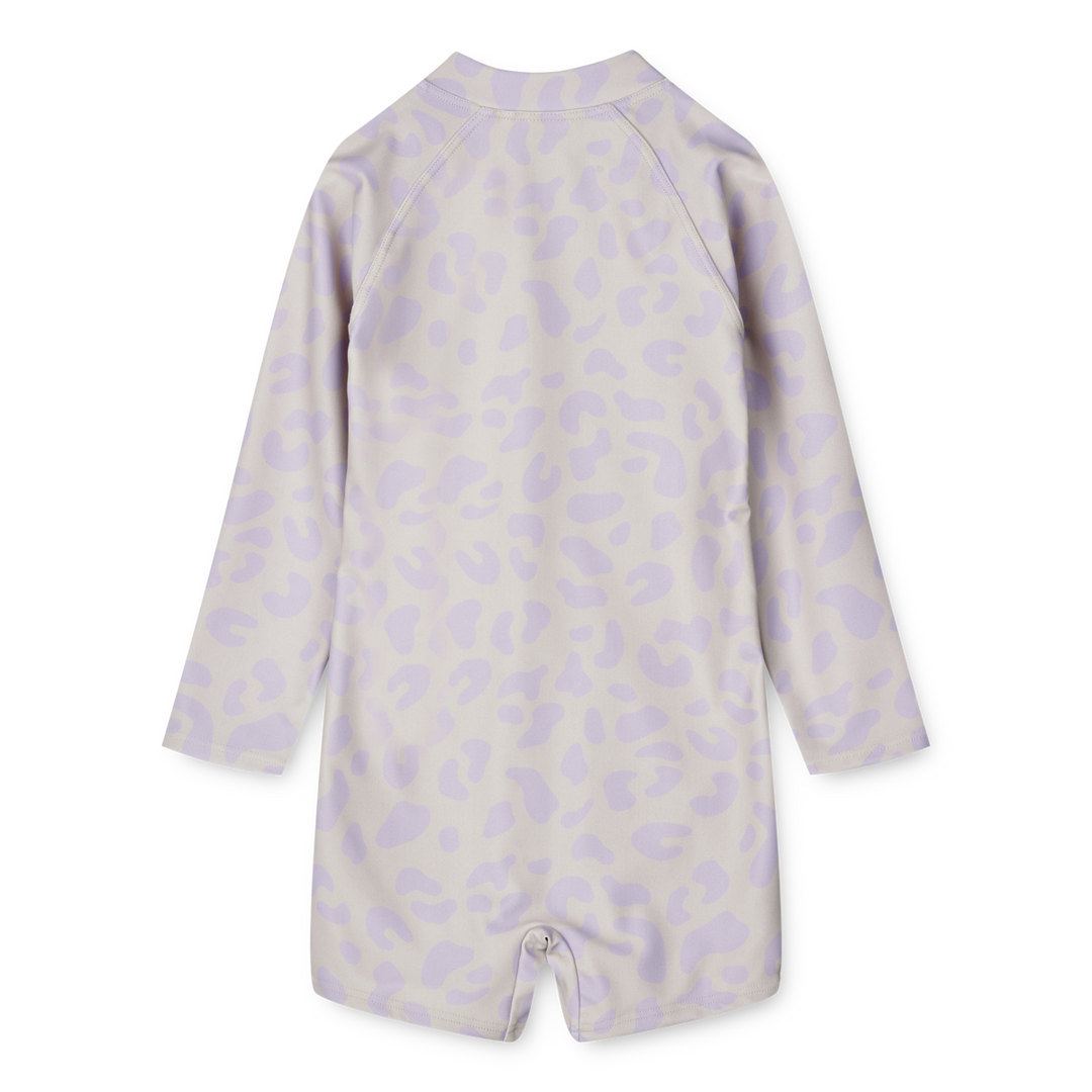 Liewood - Max Printed Longsleeve Swim Jumpsuit - Leo / Misty Lilac - Mabel & Fox