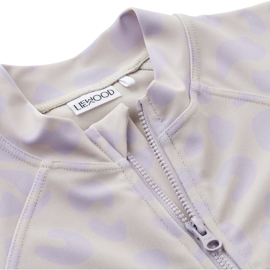 Liewood - Max Printed Longsleeve Swim Jumpsuit - Leo / Misty Lilac - Mabel & Fox