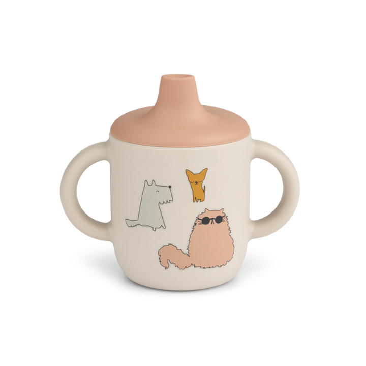Liewood - Neil Sippy Cup - Cats & Dogs / Sandy - Mabel & Fox