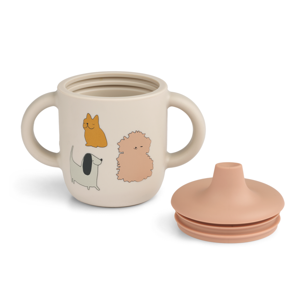 Liewood - Neil Sippy Cup - Cats & Dogs / Sandy - Mabel & Fox