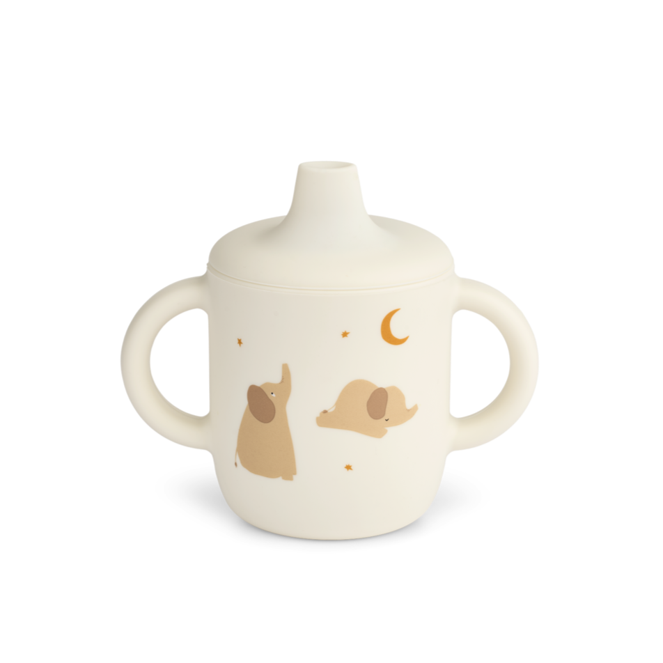 Liewood - Neil Sippy Cup - Elephant / Creme De La Creme - Mabel & Fox