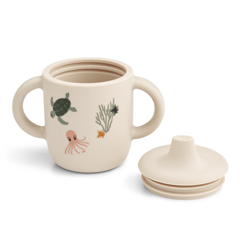 Liewood - Neil Sippy Cup - Sea Creature / Sandy - Mabel & Fox