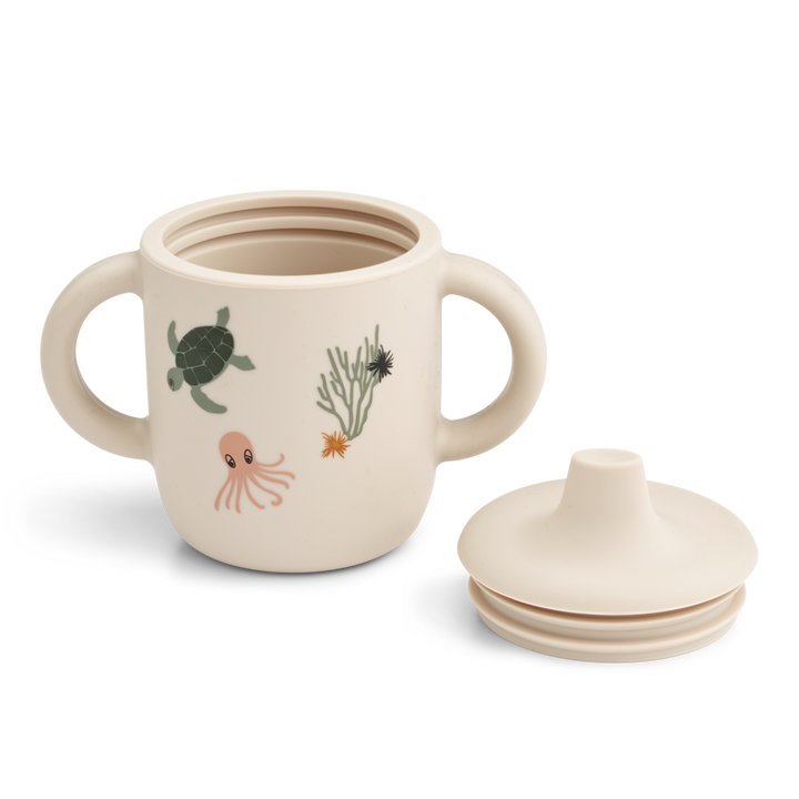 Liewood - Neil Sippy Cup - Sea Creature / Sandy - Mabel & Fox
