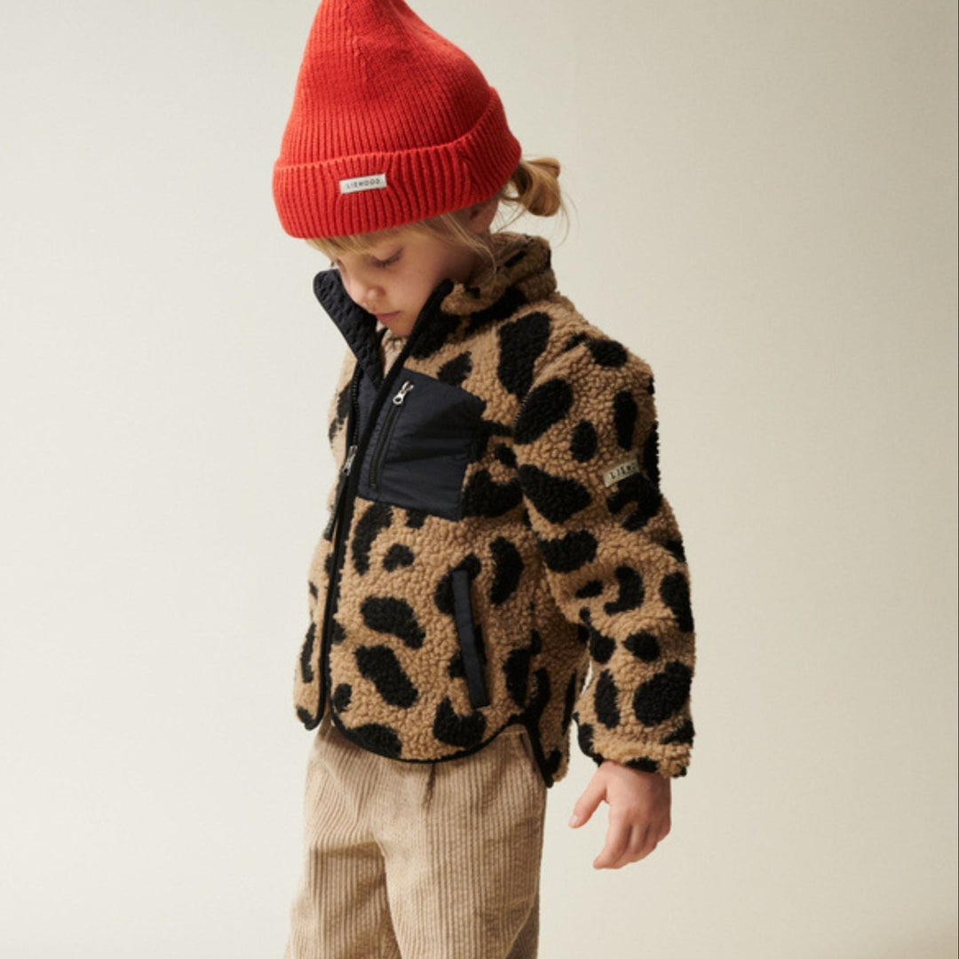 Liewood - Nolan Pile Jacket - Mega Leo / Oat Mix - Mabel & Fox