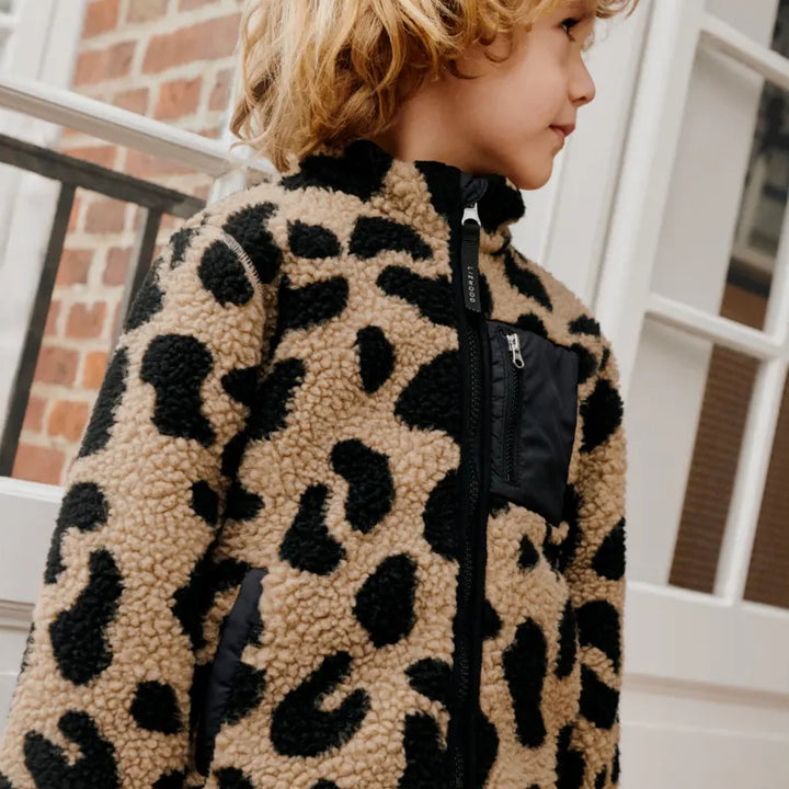 Liewood - Nolan Pile Jacket - Mega Leo / Oat Mix - Mabel & Fox