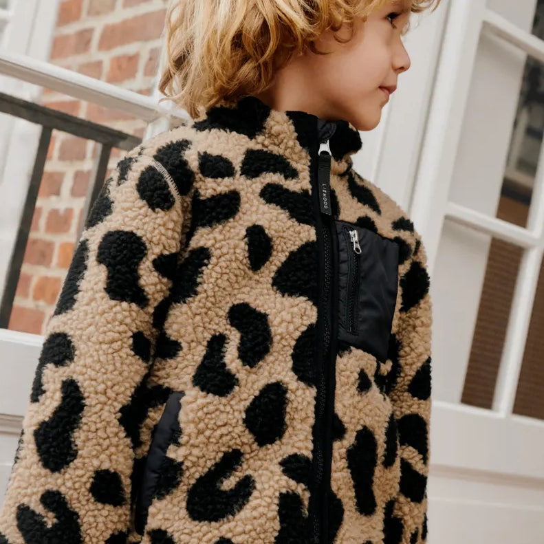 Liewood - Nolan Pile Jacket - Mega Leo / Oat Mix - Mabel & Fox