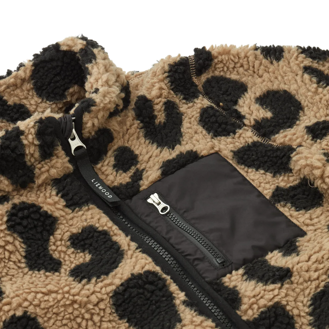 Liewood - Nolan Pile Jacket - Mega Leo / Oat Mix - Mabel & Fox