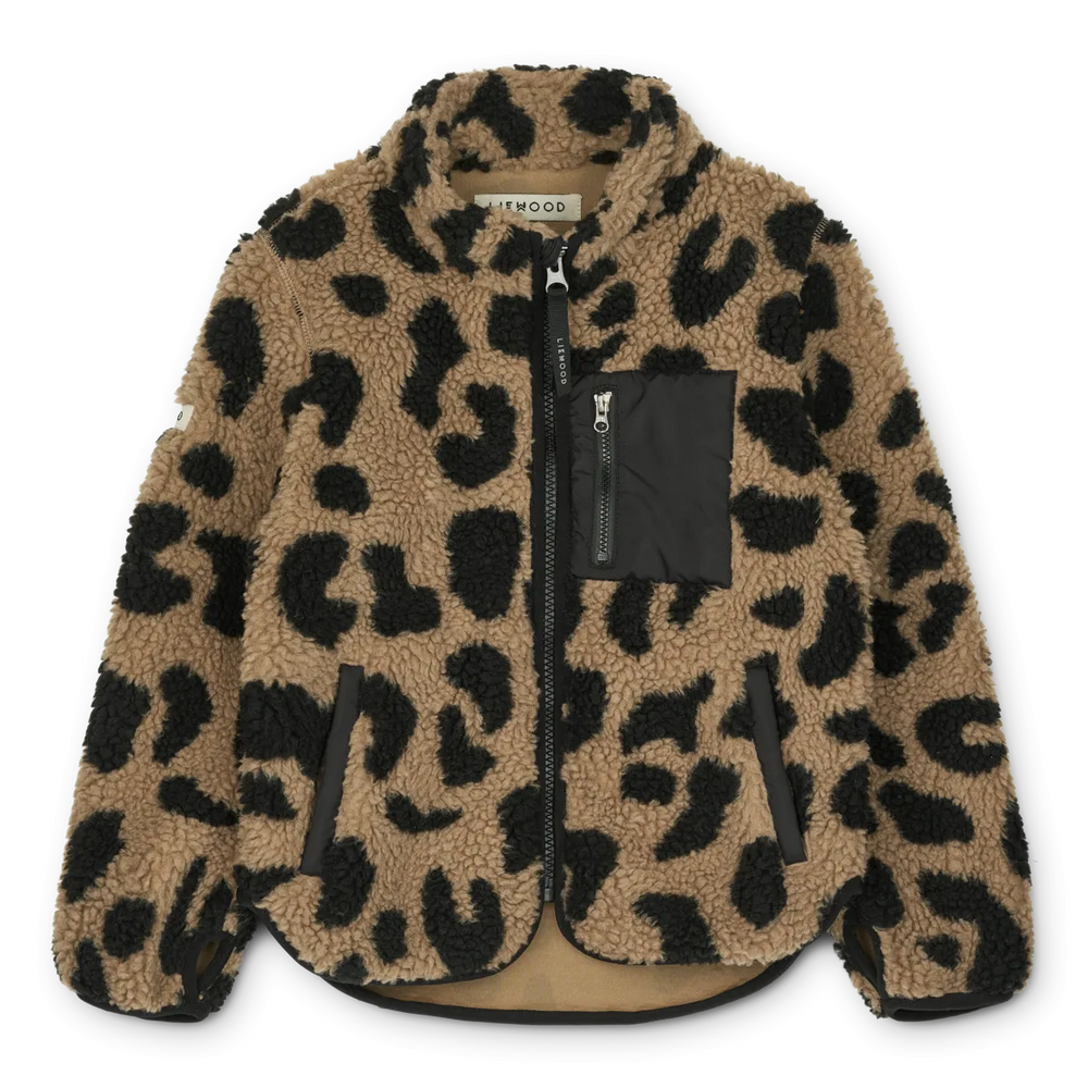 Liewood - Nolan Pile Jacket - Mega Leo / Oat Mix - Mabel & Fox