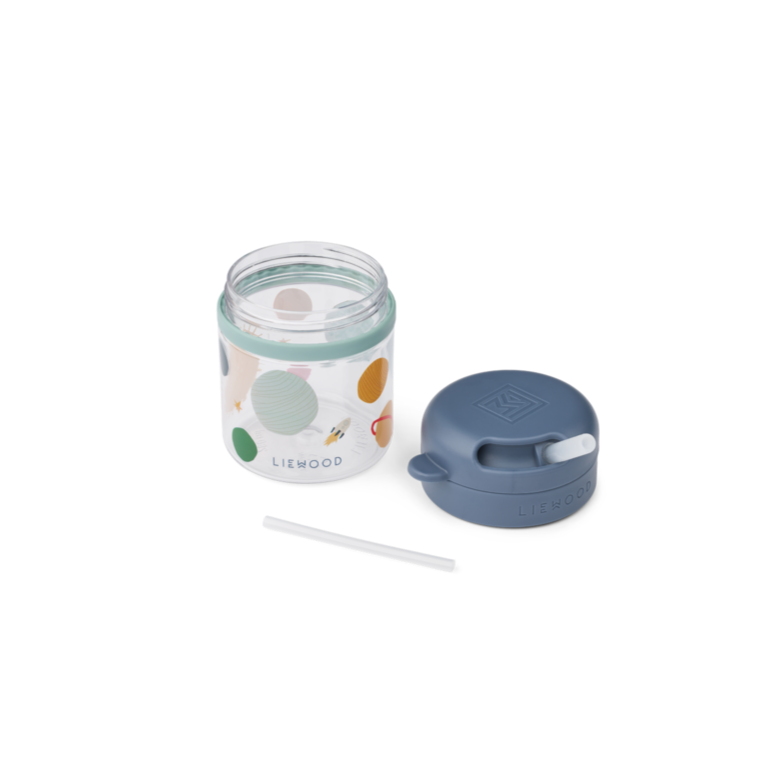 Liewood - Pavia Tritan Straw Cup - Universe / Classic Navy - Mabel & Fox