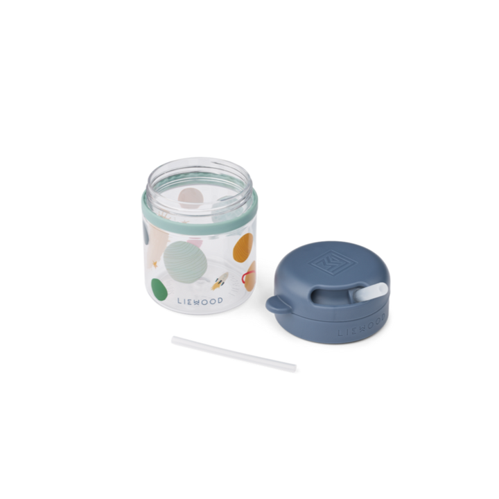 Liewood - Pavia Tritan Straw Cup - Universe / Classic Navy - Mabel & Fox