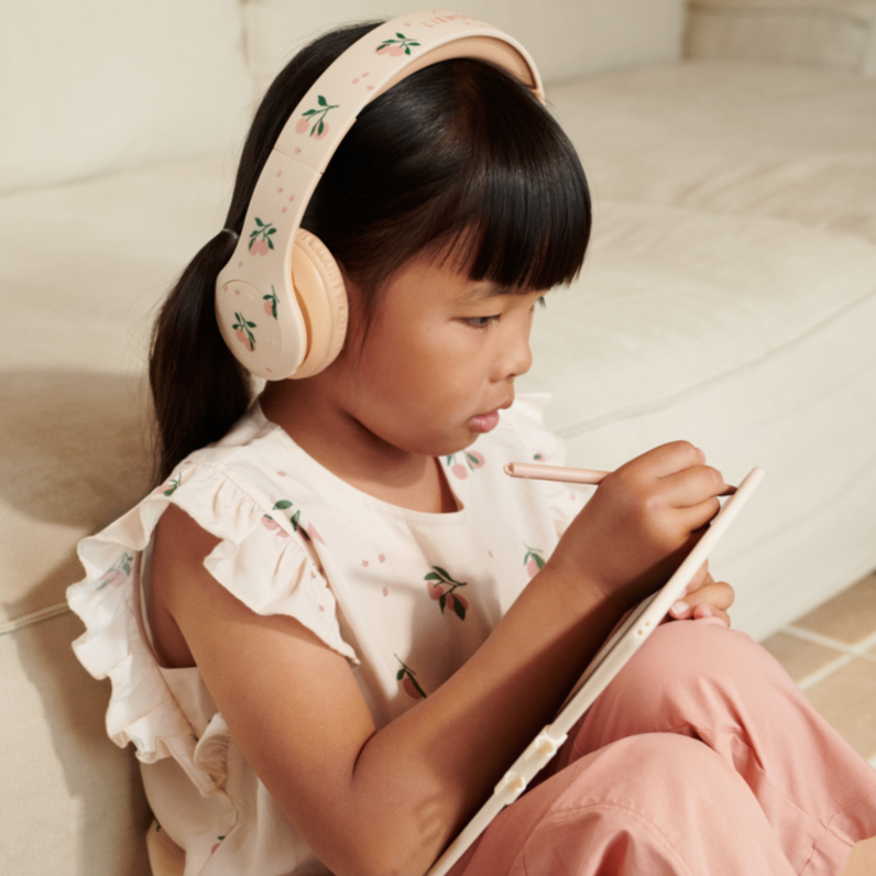 Liewood - Quinn Wireless Headphones - Peach / Sea Shell - Mabel & Fox