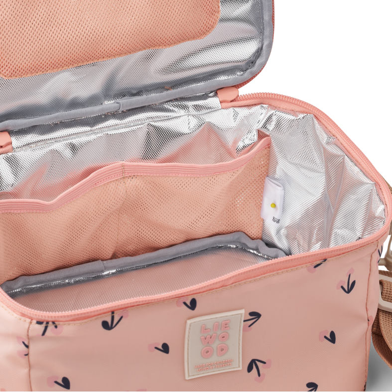 Liewood - Toby Medium Thermal Bag - Cherry Heart / Rosey - Mabel & Fox