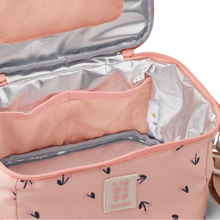 Liewood - Toby Medium Thermal Bag - Cherry Heart / Rosey - Mabel & Fox