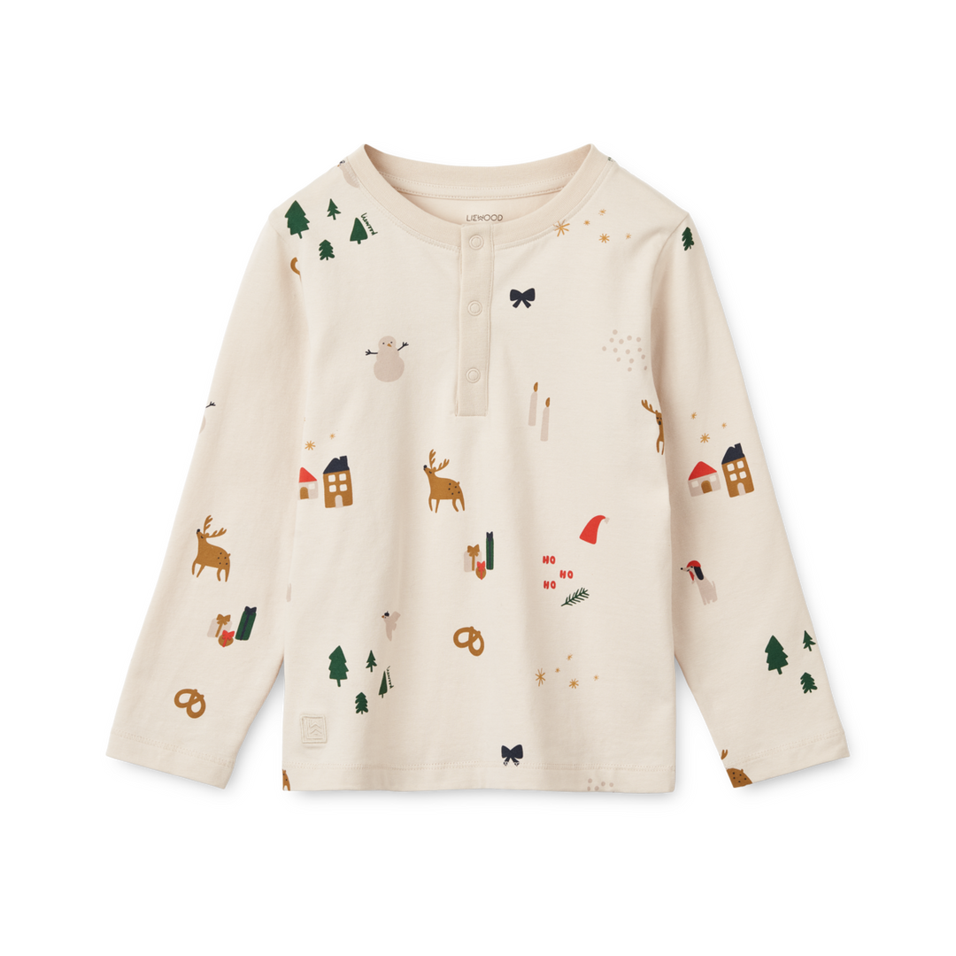 Liewood - Wilhelm Printed Pyjama Set - Holiday / Sandy - Mabel & Fox