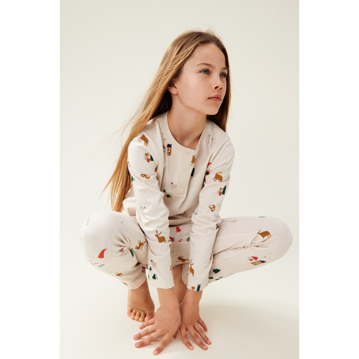 Liewood - Wilhelm Printed Pyjama Set - Holiday / Sandy - Mabel & Fox