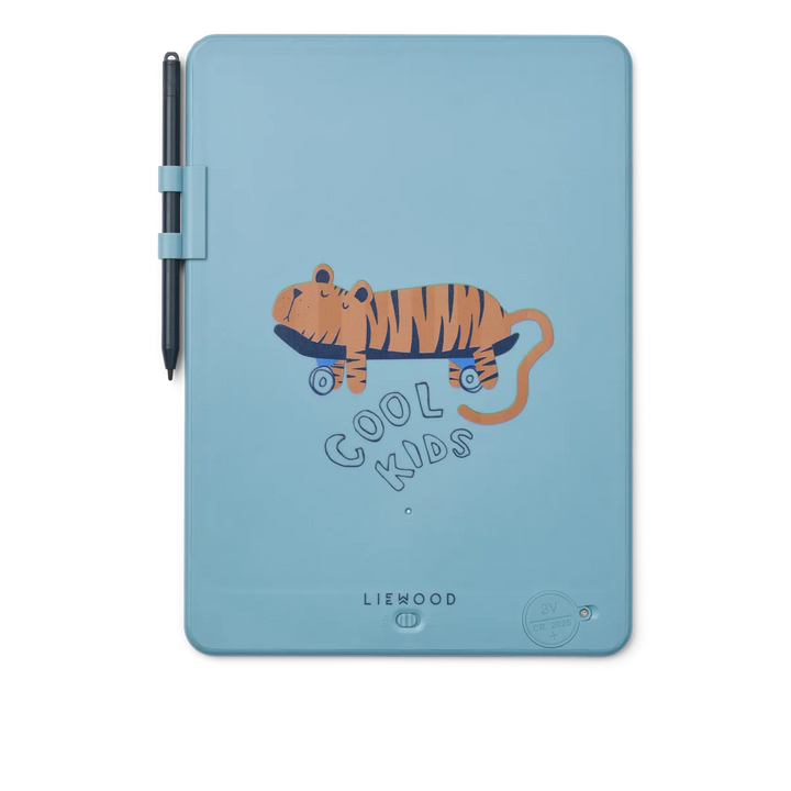 Liewood - Zora Magic LCD Drawing Board - Tiger / Beach Blue - Mabel & Fox