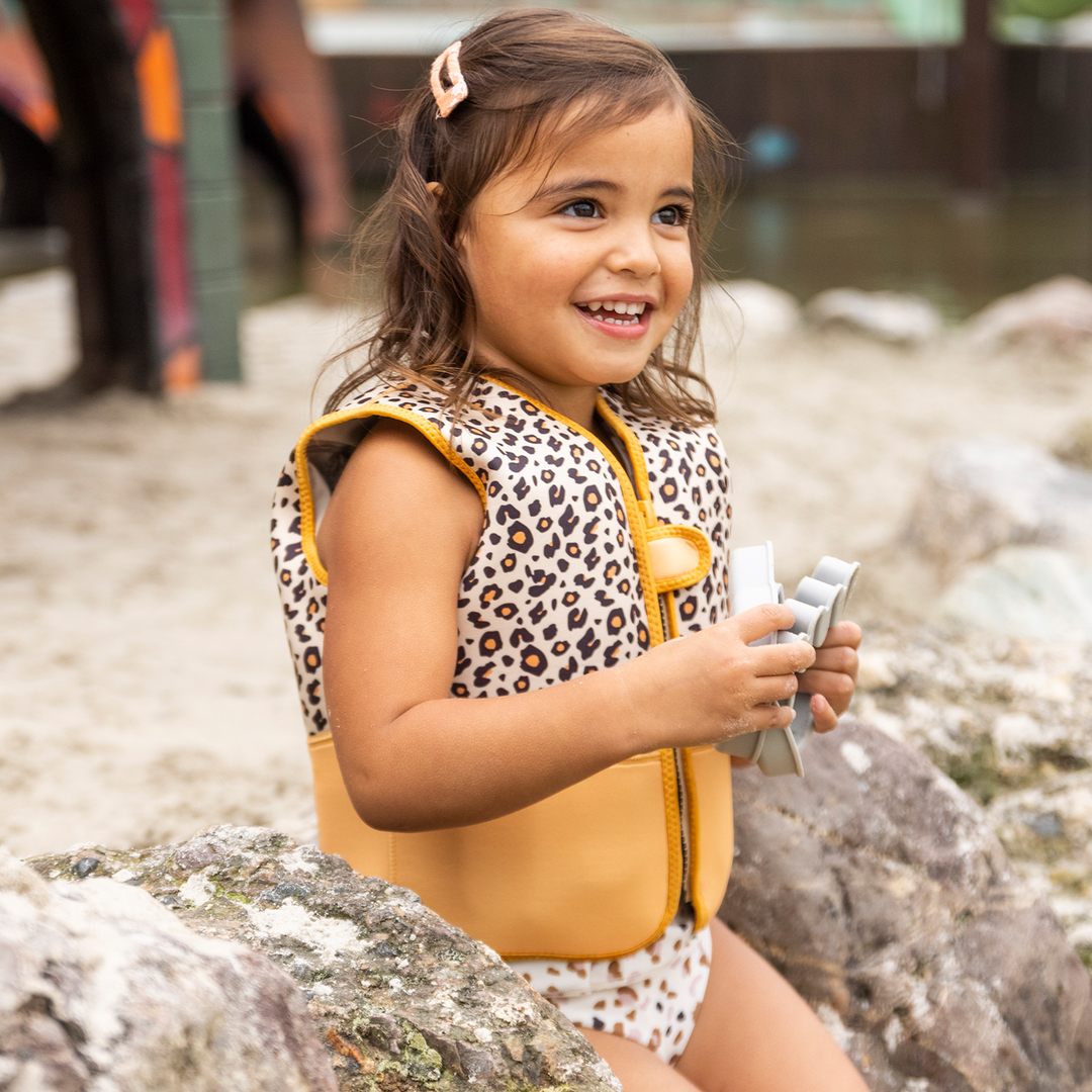 Swim Essentials - Life Jacket - 19-30KG - Beige Leopard Print