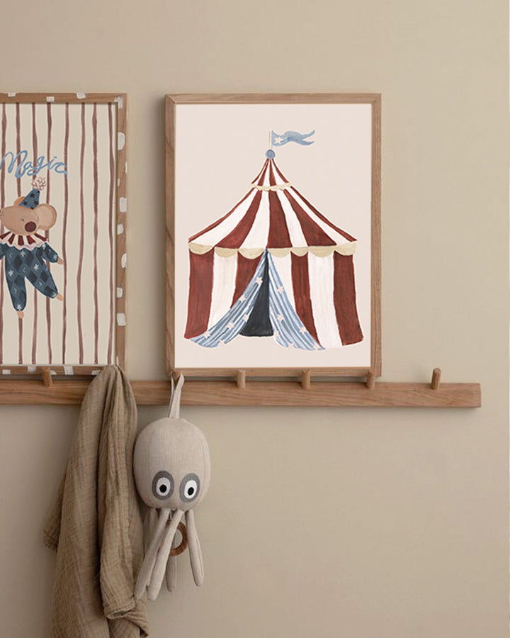 Lion & The Pear - Hand-Illustrated Print - Big Top Tent - Mabel & Fox