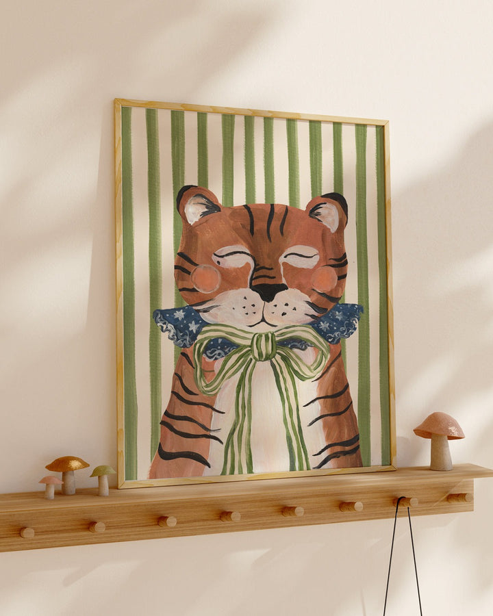 Lion & The Pear - Hand-Illustrated Print - Big Top Tiger - Mabel & Fox