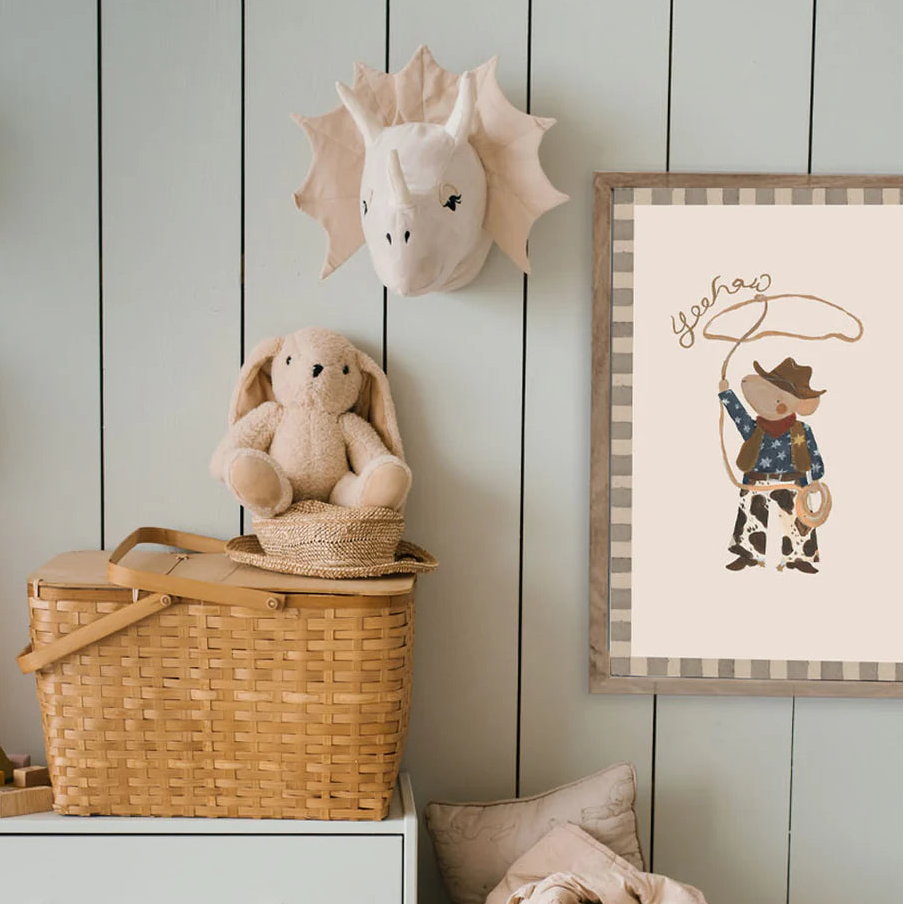 Lion & The Pear - Hand-Illustrated Print - Cowboy Mouse - Mabel & Fox
