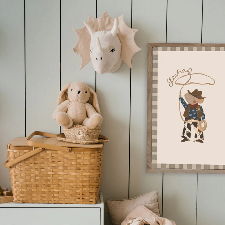 Lion & The Pear - Hand-Illustrated Print - Cowboy Mouse - Mabel & Fox