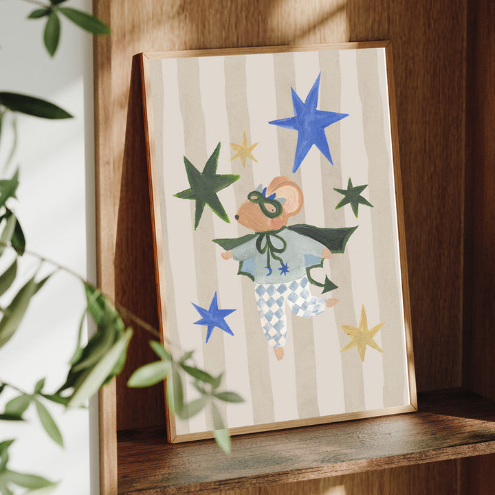 Lion & The Pear - Hand-Illustrated Print - Dragon Mouse - Mabel & Fox