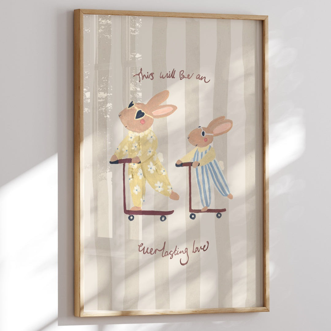 Lion & The Pear - Hand-Illustrated Print - Everlasting Love Big Sister - Mabel & Fox