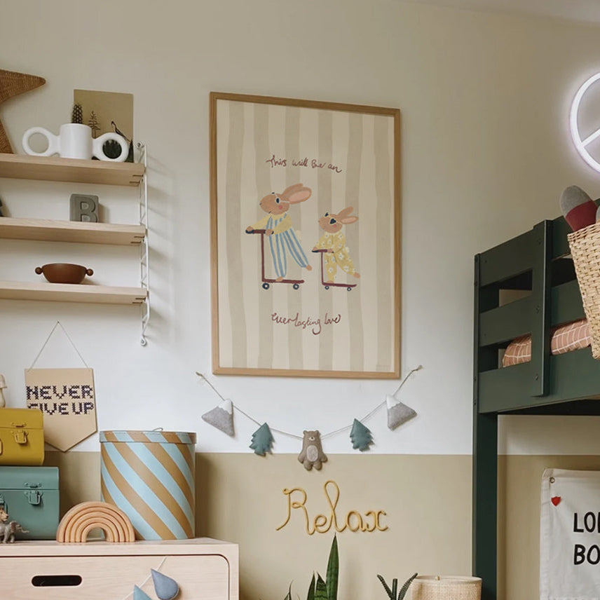 Lion & The Pear - Hand-Illustrated Print - Everlasting Love Bunny Big Brother - Mabel & Fox