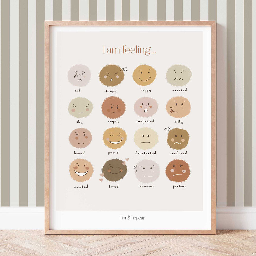 Lion & The Pear - Hand-Illustrated Print - Feelings - Mabel & Fox