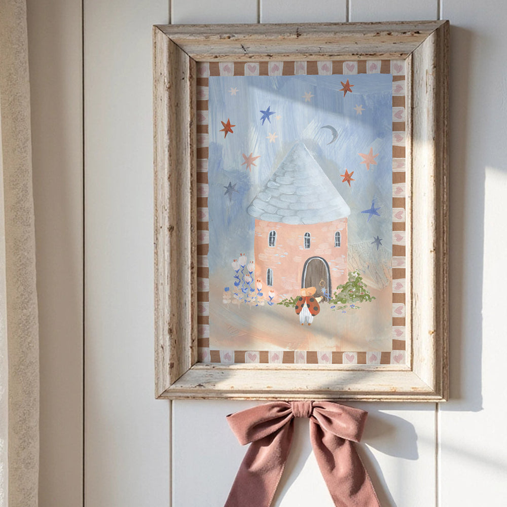 Lion & The Pear - Hand-Illustrated Print - Ladybird Lodge - Mabel & Fox