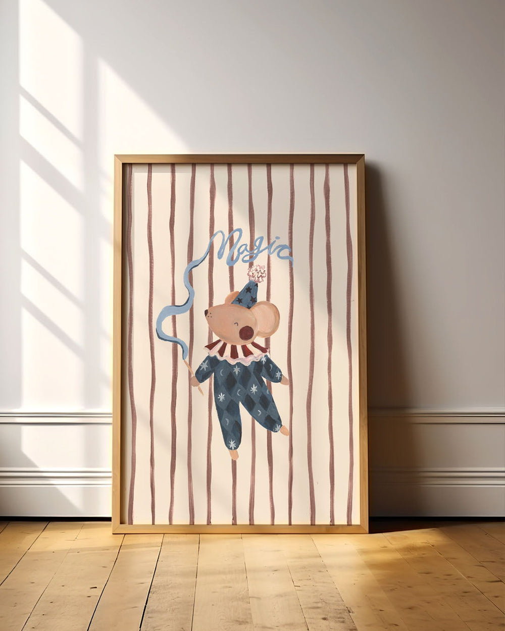 Lion & The Pear - Hand-Illustrated Print - Magic Jester Mouse - Mabel & Fox