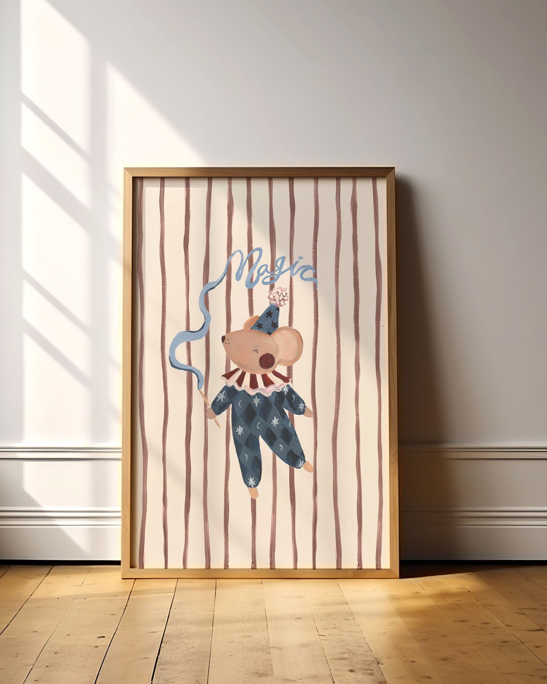 Lion & The Pear - Hand-Illustrated Print - Magic Jester Mouse - Mabel & Fox