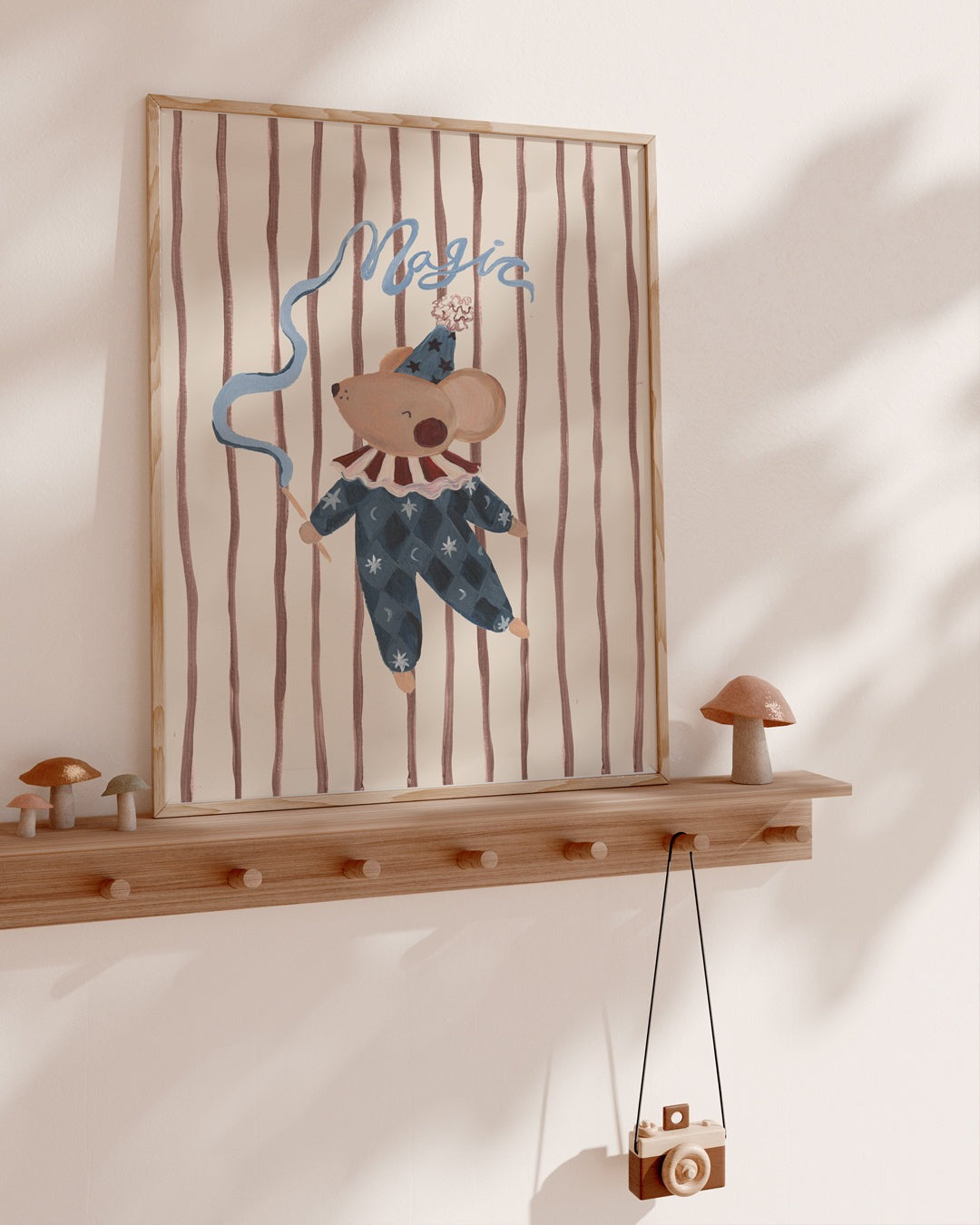 Lion & The Pear - Hand-Illustrated Print - Magic Jester Mouse - Mabel & Fox