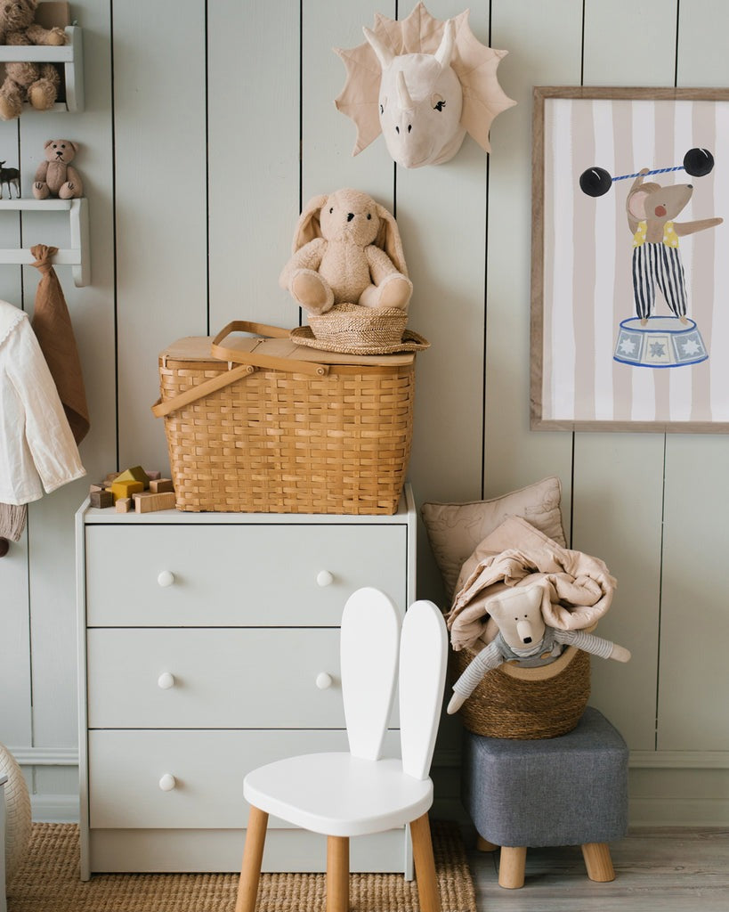 Lion & The Pear - Hand-Illustrated Print - Strong Mouse - Mabel & Fox