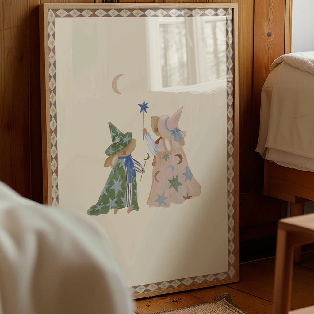 Lion & The Pear - Hand-Illustrated Print - Wizards & Wands - Mabel & Fox