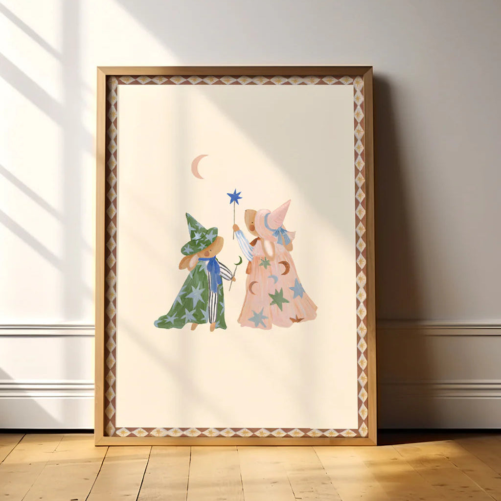 Lion & The Pear - Hand-Illustrated Print - Wizards & Wands - Mabel & Fox