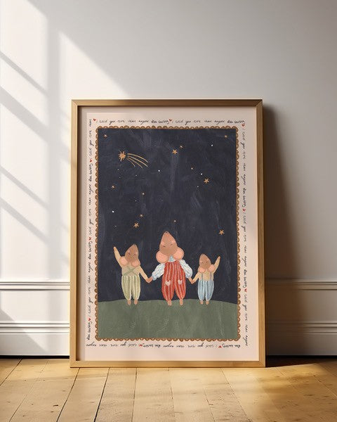 Lion & The Pear - Hand-Illustrated Print - I Need you Three Mice