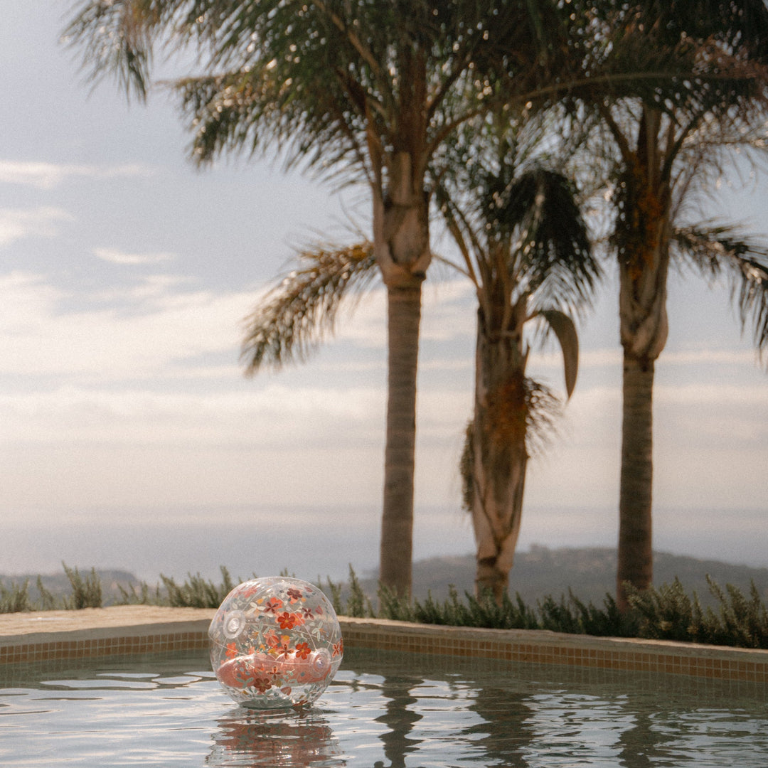 Little Dutch - 3D Beach Ball - Pink Flower - Mabel & Fox