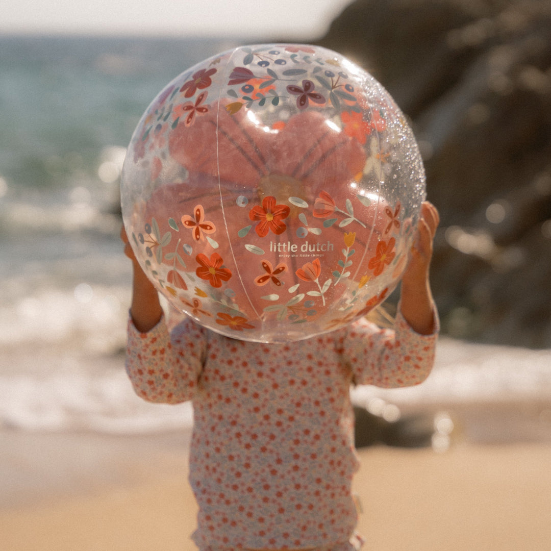 Little Dutch - 3D Beach Ball - Pink Flower - Mabel & Fox