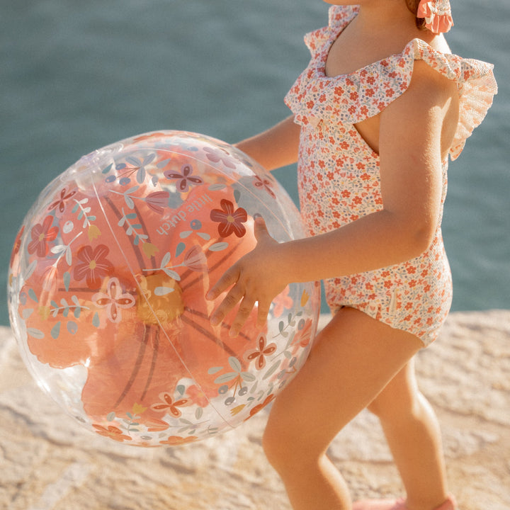 Little Dutch - 3D Beach Ball - Pink Flower - Mabel & Fox